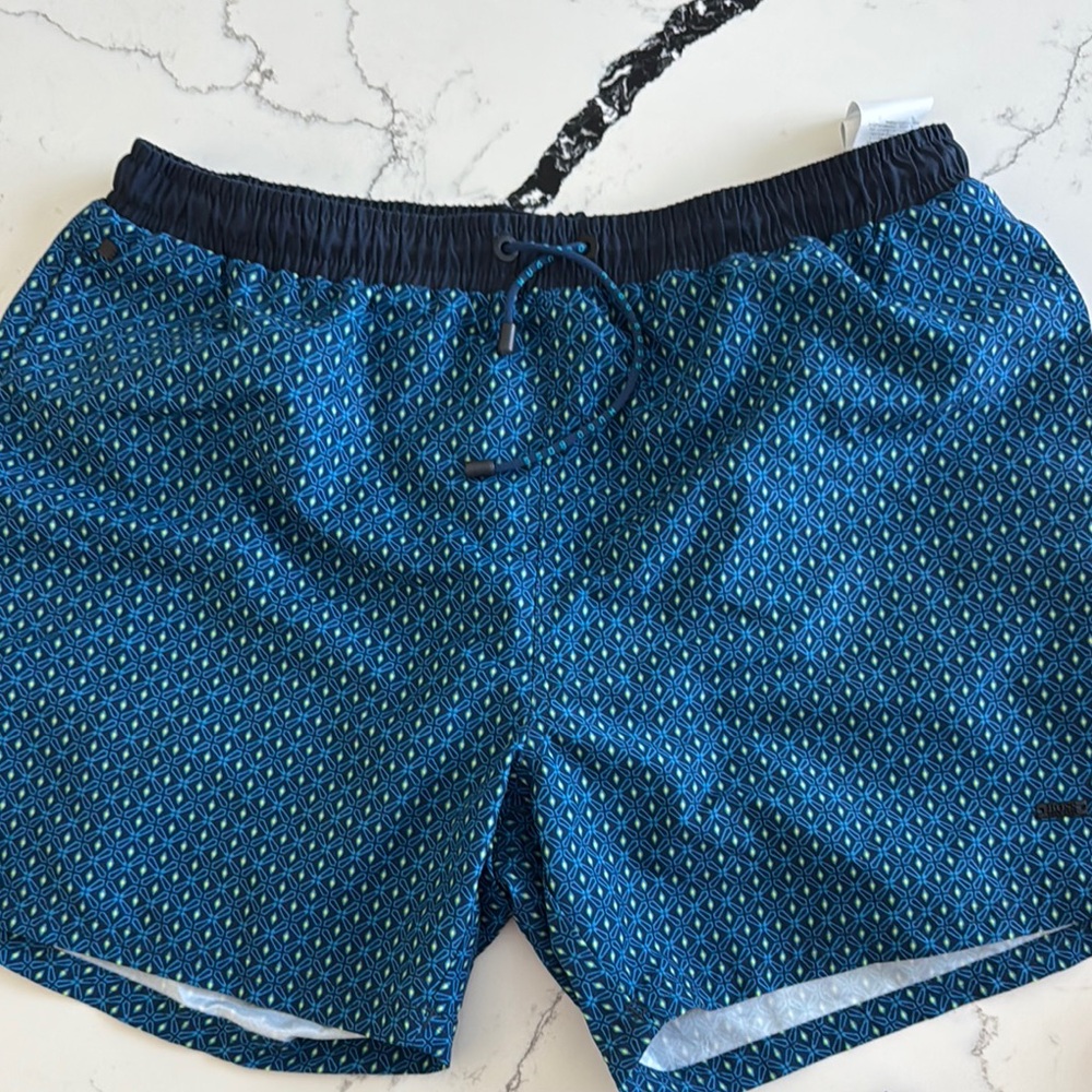 Hugo Boss Blue Swim Trunks Lightweight Modern Design